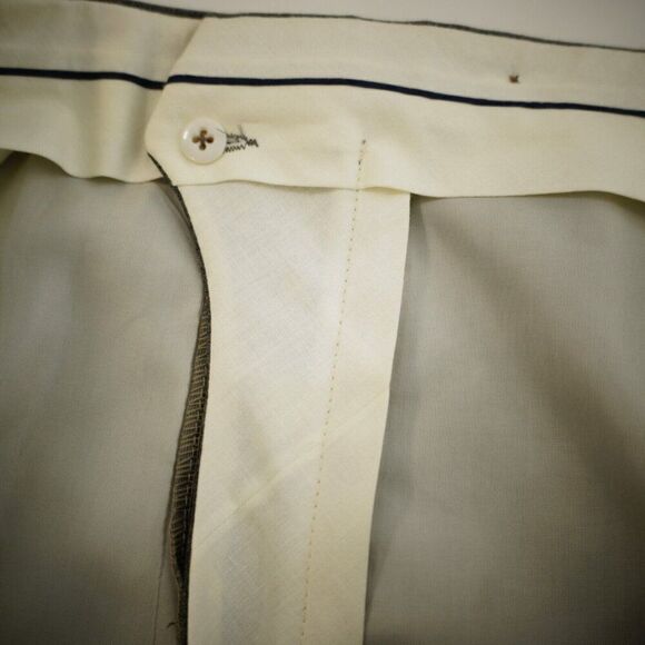 Lauren Ralph Lauren Super 100's Wool Gray Flat Front Mid Rise Dress Pants 40/31 - Picture 7 of 7